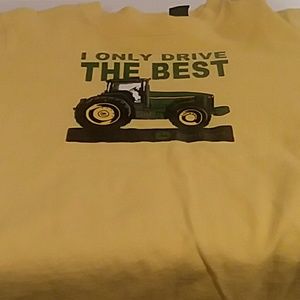 Yellow and grey long sleeve john deere shirt